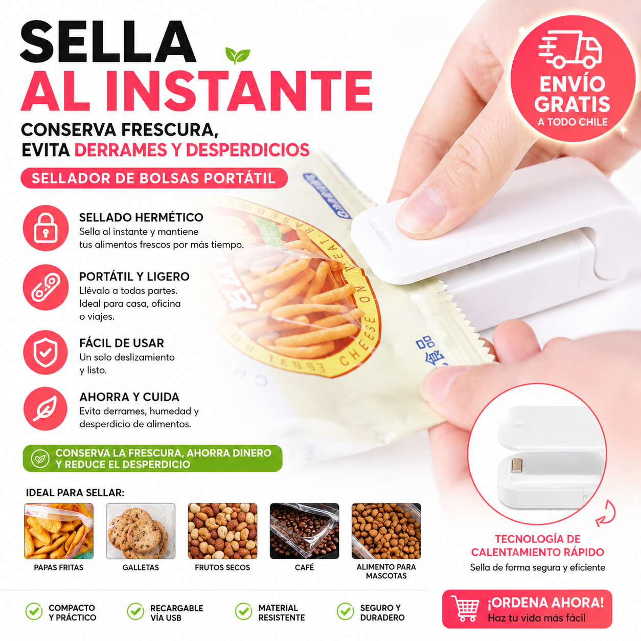SELLADOR BOLSAS PRO, FÁCIL Y RAPIDO