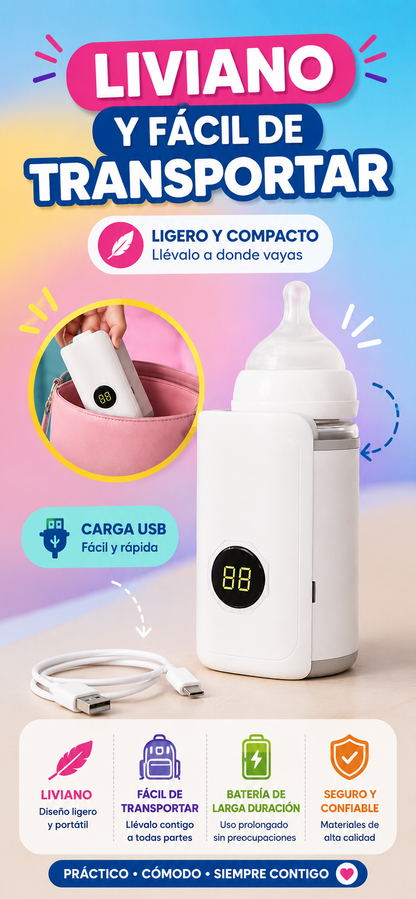 BabyHeat Pro™ – Calentador portátil inteligente, temperatura exacta y segura en minutos