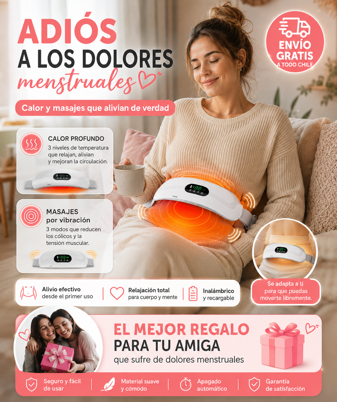 BellyBliss™—Adiós al Dolor Menstrual,Calor Terapéutico Inteligente